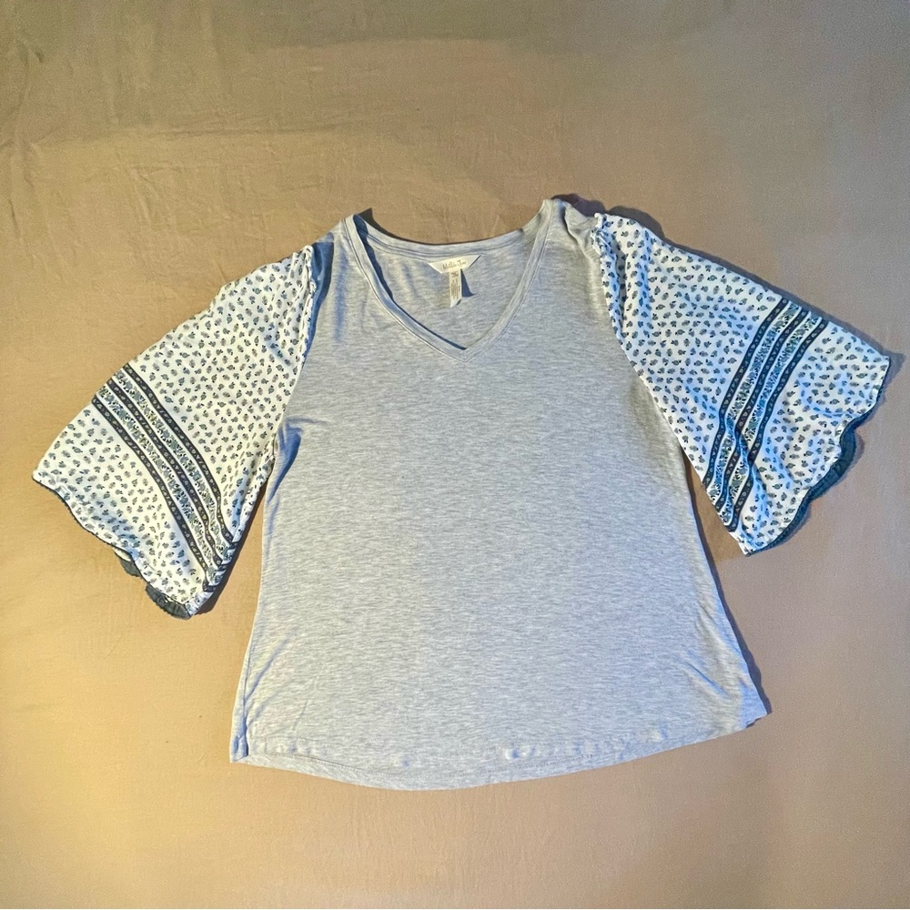 Matilda Jane Light Gray V-Neck Top